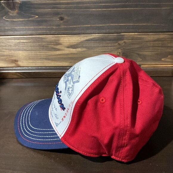 Budweiser King of Beers Red White Blue Baseball Cap Hat Size M/L - Picture 5 of 8